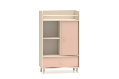 Detská komoda Marla 80 cm so zásuvkou - púštny piesok / ružová / millenial pink