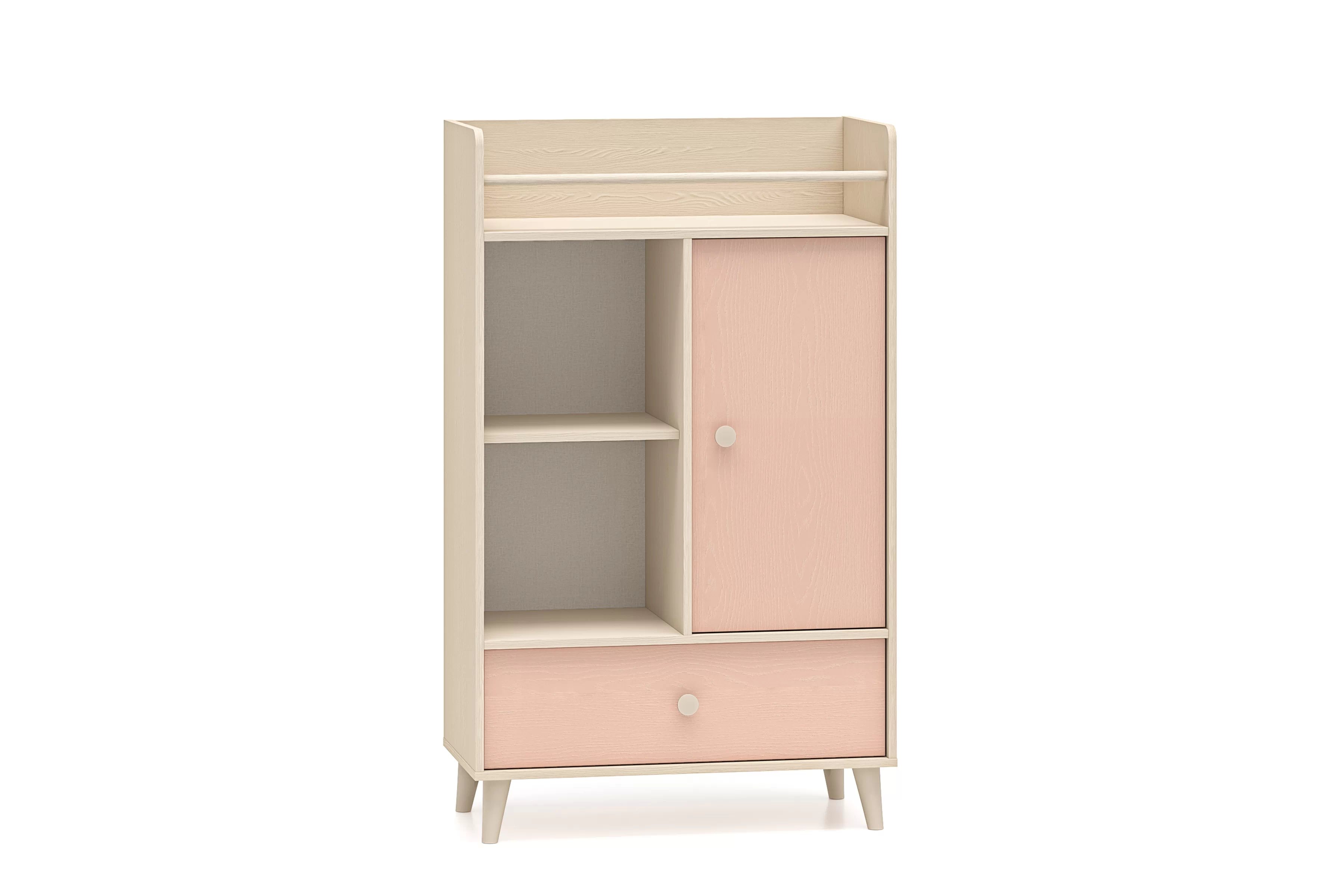 Detská komoda Marla 80 cm so zásuvkou - púštny piesok / ružová / millenial pink Komoda dziecieca Marla 80 cm z szuflada - piasek pustyni / Ružová / millenial pink