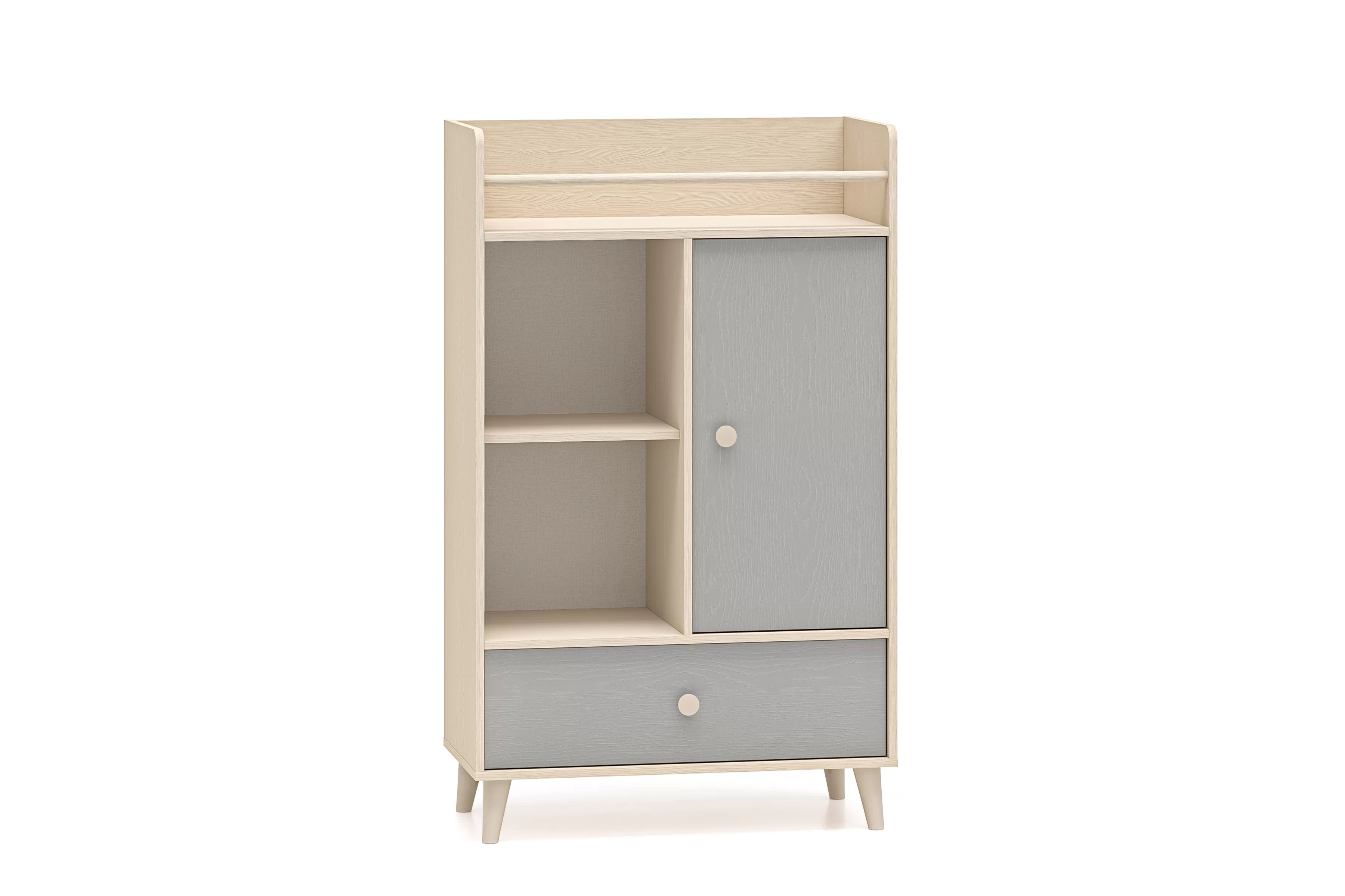 Dětská komoda Marla 80 cm se zásuvkou - písková / šedý palladium Komoda dziecieca Marla 80 cm z szuflada - piasek pustyni / šedá pallad