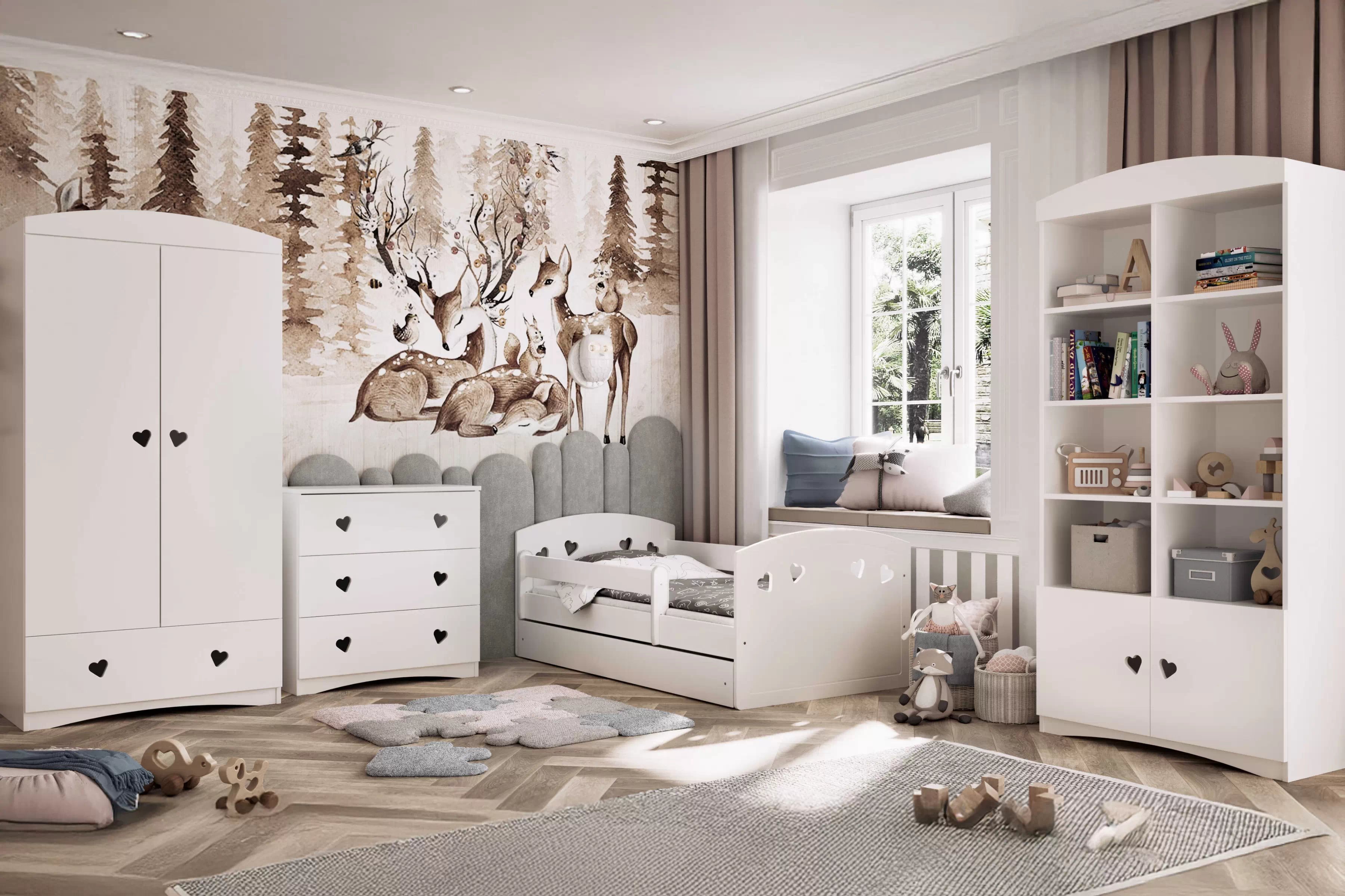 Detská komoda Pateri 80 cm - biela Komoda dziecieca Pateri 80 cm - Biely