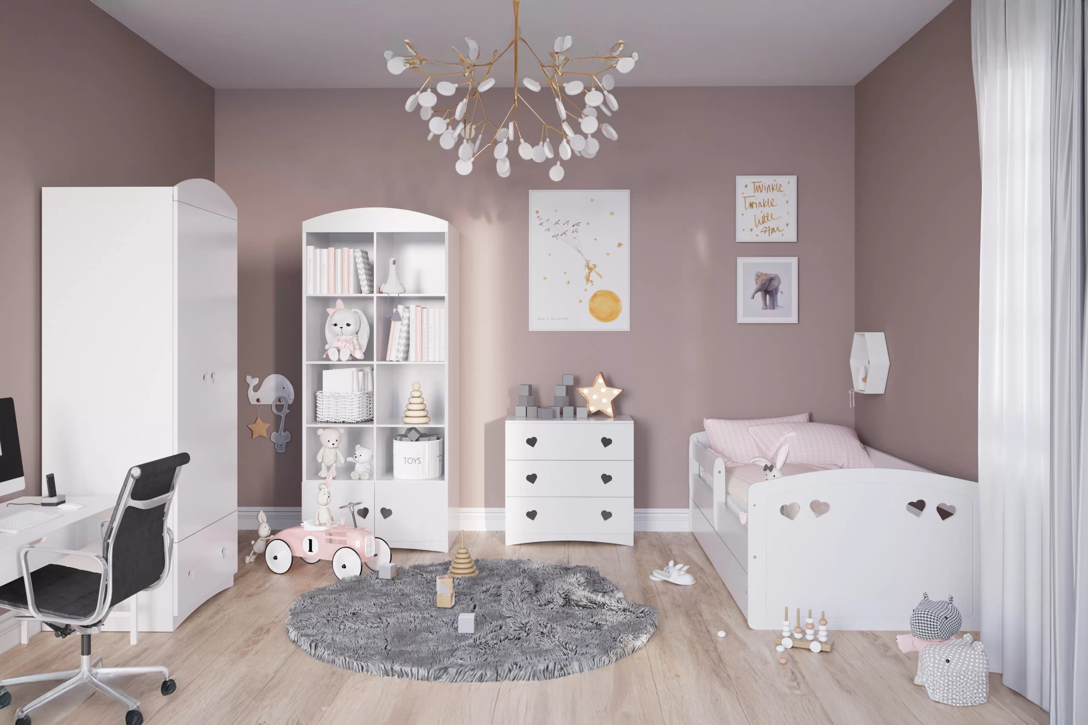 Detská komoda Pateri 80 cm - biela Komoda dziecieca Pateri 80 cm - Biely