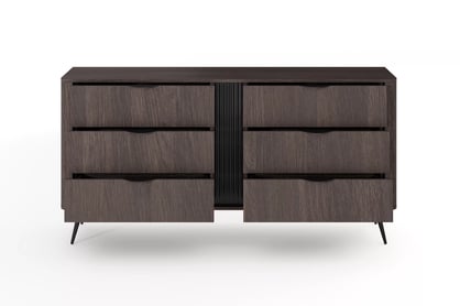 Komoda Edrin 163 cm se zásuvkami - dub dunin / černá Komoda Edrin 163 cm se zásuvkami - dub dunin / černá