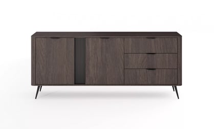 Komoda Edrin 195 cm se zásuvkami - dub dunin / černá Komoda Edrin 195 cm se zásuvkami - dub dunin / černá