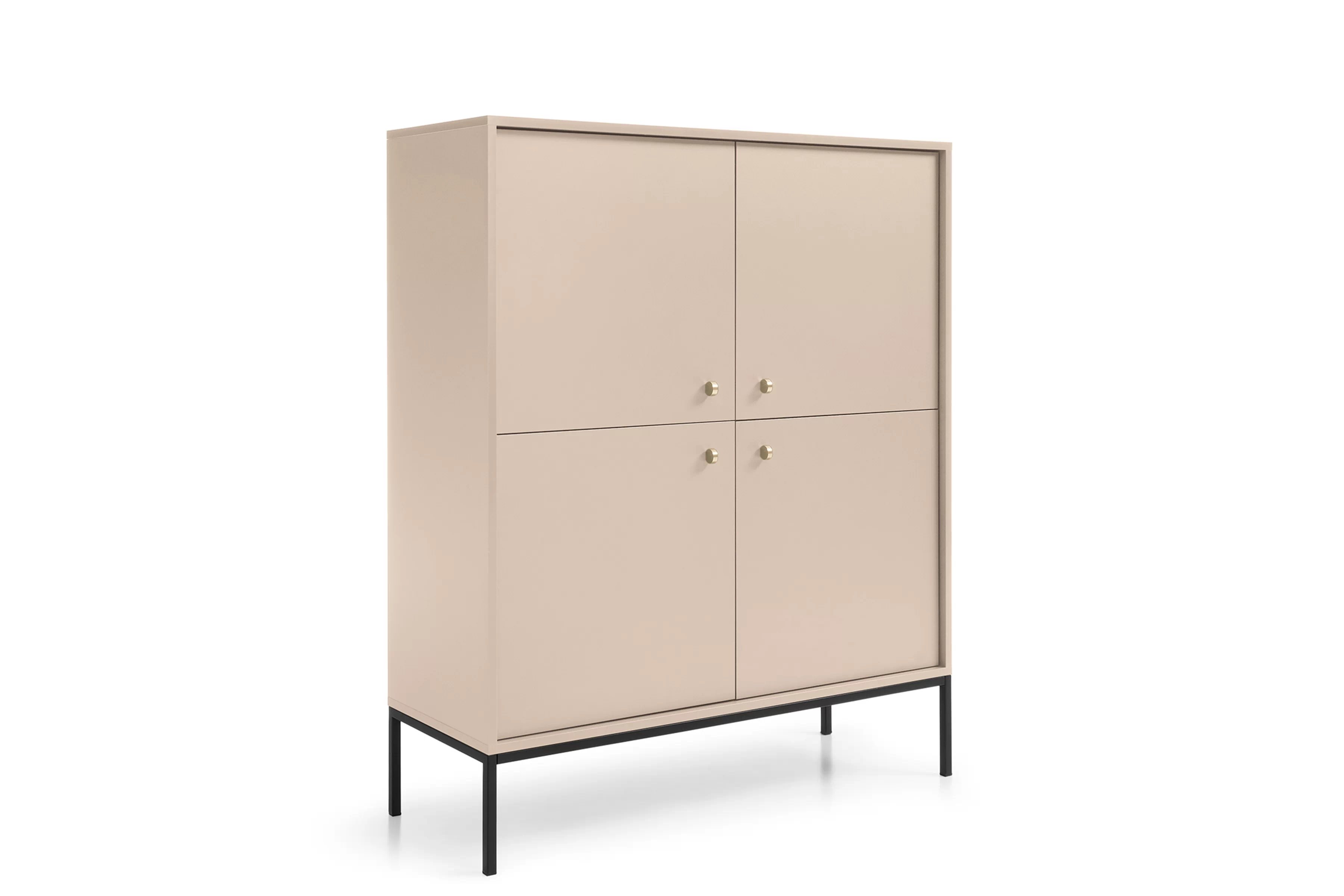 Bežová komoda Eladia 104 cm so štyrmi dverami Komoda Eladia 104 cm štvordverová - Béžová
