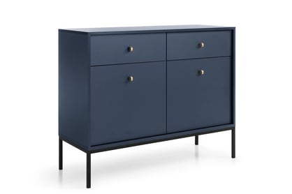 Dvojdverová komoda Eladia 104 cm so zásuvkami - granátová