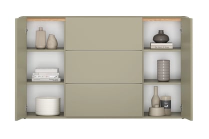 Komoda Elivo 150 cm se zásuvkami - eukaliptus / dub baltic dune Komoda Elivo 150 cm se zásuvkami - eukaliptus / dub baltic dune