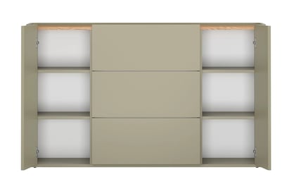 Komoda Elivo 150 cm se zásuvkami - eukaliptus / dub baltic dune Komoda Elivo 150 cm se zásuvkami - eukaliptus / dub baltic dune