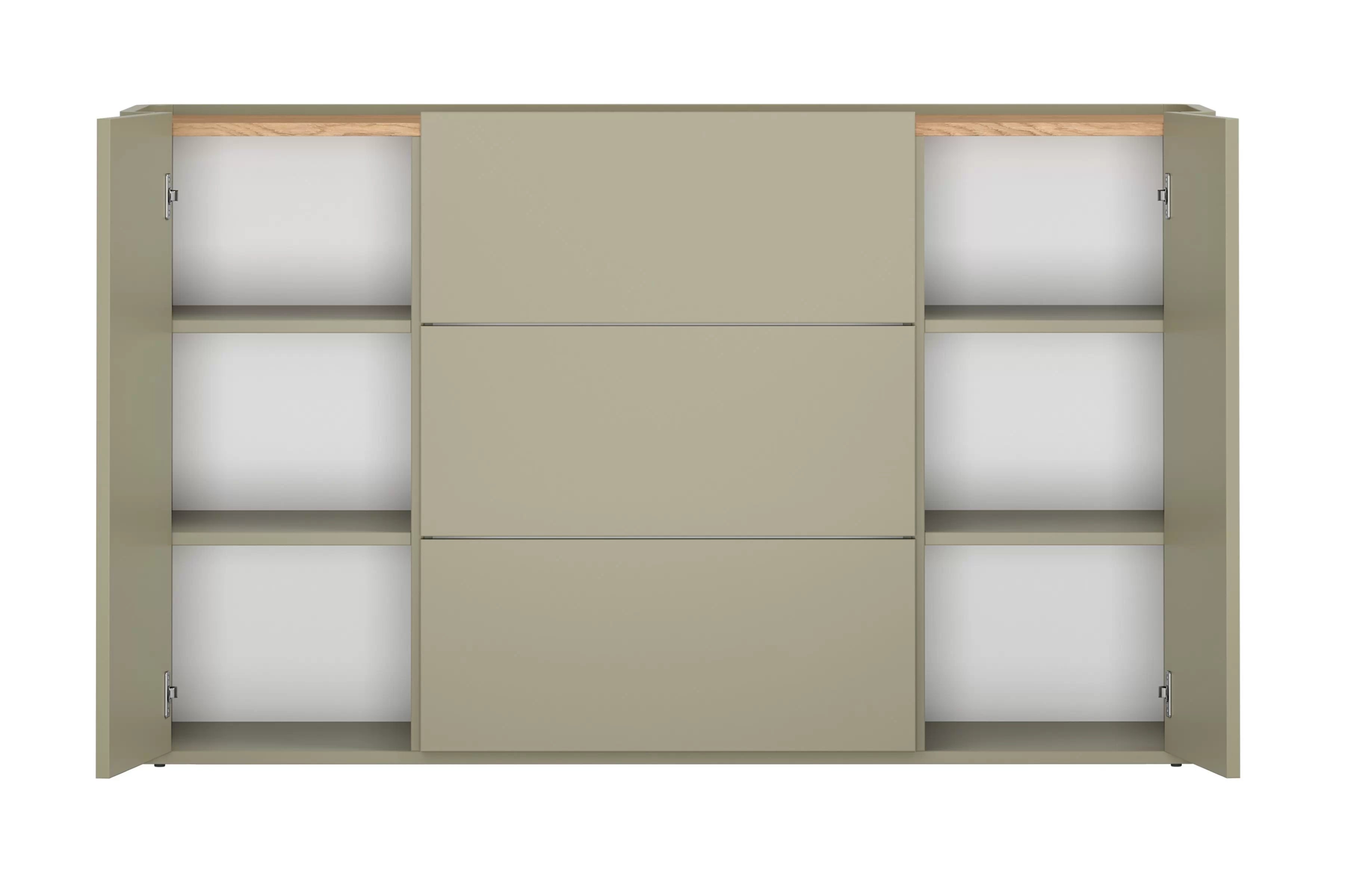 Komoda Elivo 150 cm se zásuvkami - eukalyptus / dub baltic dune Komoda Elivo 150 cm se zásuvkami - eukaliptus / dub baltic dune