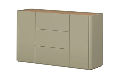 Komoda Elivo 150 cm so zásuvkami - eukaliptus / Dub baltic dune