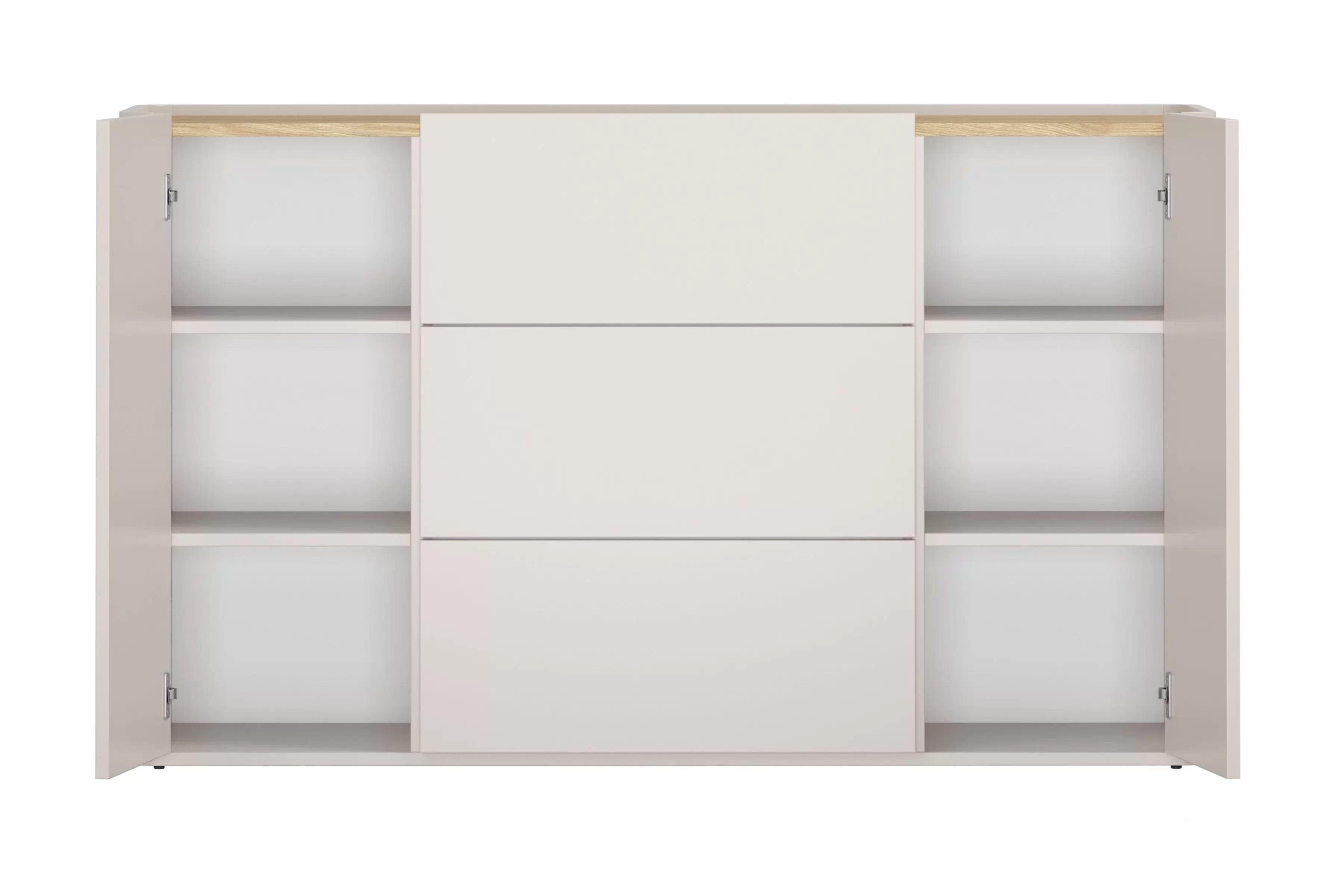 Komoda Elivo 150 cm - kašmírová / dub olejovaný Komoda Elivo 150 cm so zásuvkami - kašmír / Dub olejowany