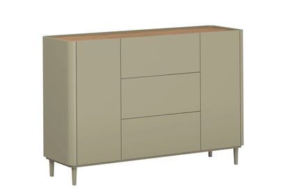 Komoda Elivo 150 cm so zásuvkami na nožičkách - eukalyptus / dub baltic dune Komoda Elivo 150 cm so zásuvkami na nôžkach - eukaliptus / Dub baltic dune