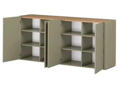 Komoda Elivo 200 cm - eukalyptus / dub baltic dune Komoda Elivo 200 cm - eukaliptus / dub baltic dune
