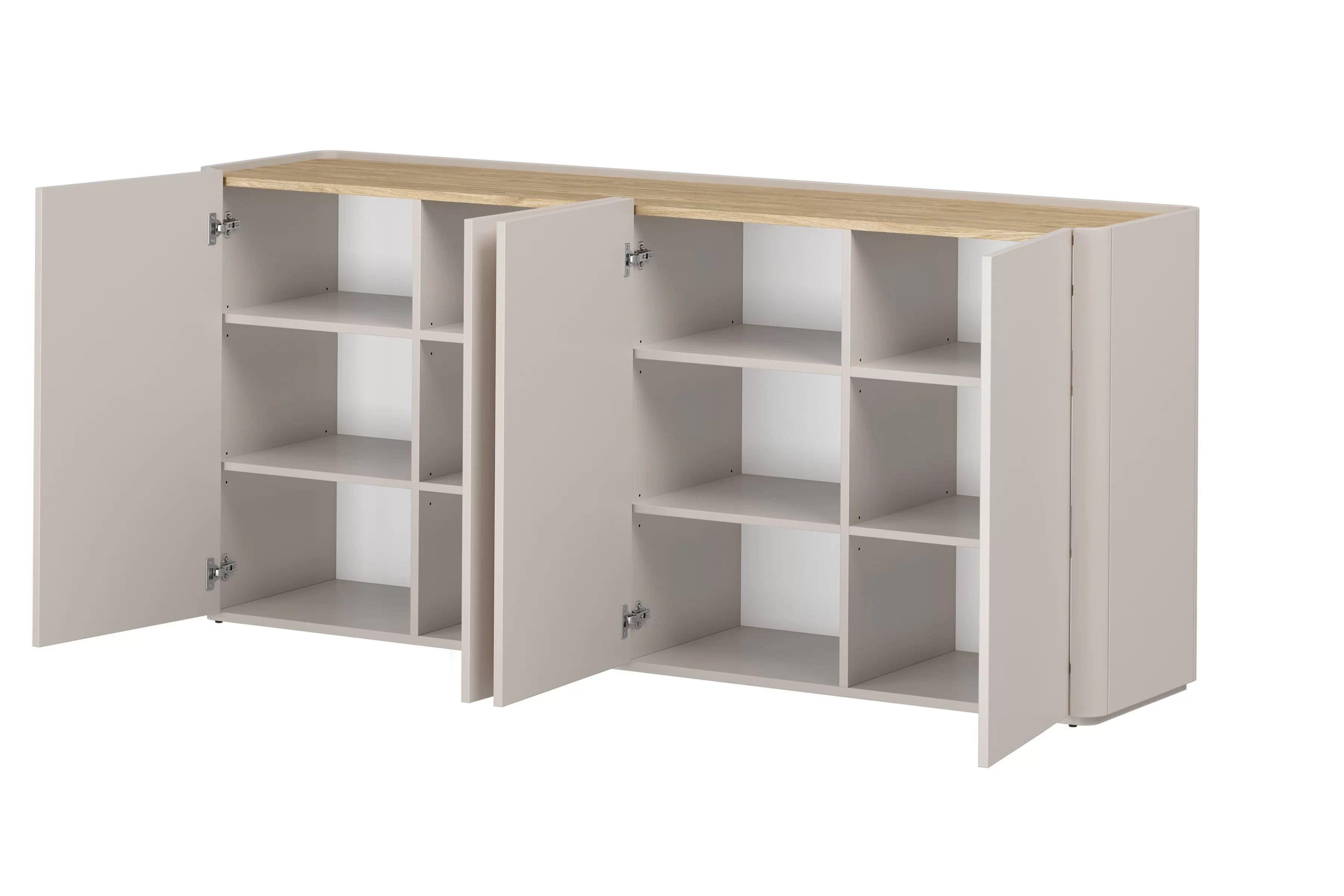 Komoda Elivo 200 cm - kašmírová / dub olejovaný Komoda Elivo 200 cm - kašmír / dub olejowany