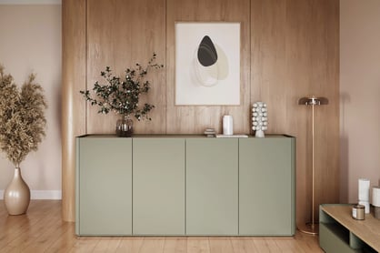 Komoda Elivo 200 cm štvordverová - eukalyptus / dub baltic dune Komoda Elivo 200 cm štvordverová - eukaliptus / Dub baltic dune