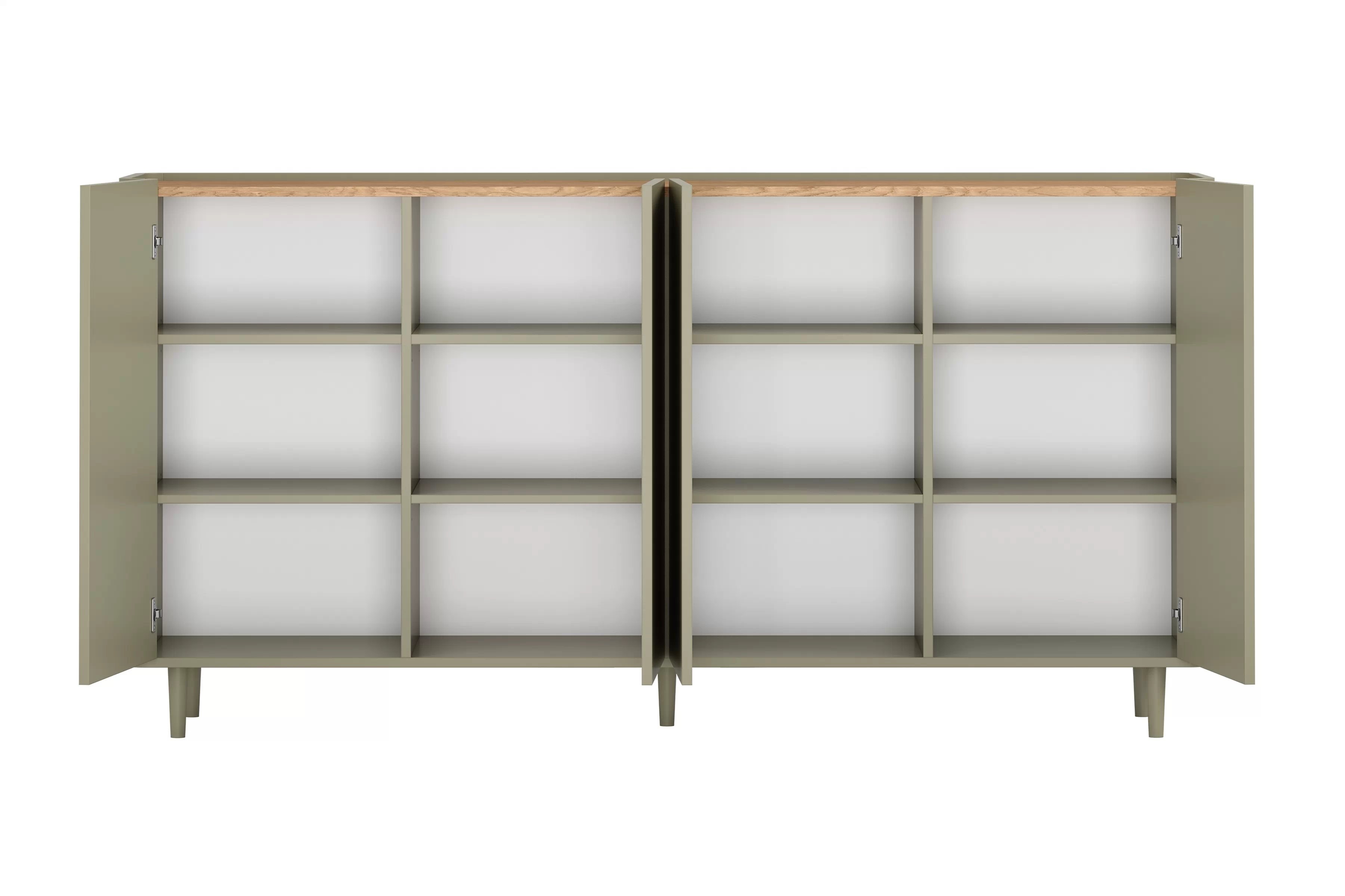 Komoda Elivo 200 cm na nožičkách - eukalyptus / dub baltic dune Komoda Elivo 200 cm na nôžkach - eukaliptus / Dub baltic dune