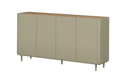 Komoda Elivo 200 cm na nožkách - eukaliptus / dub baltic dune
