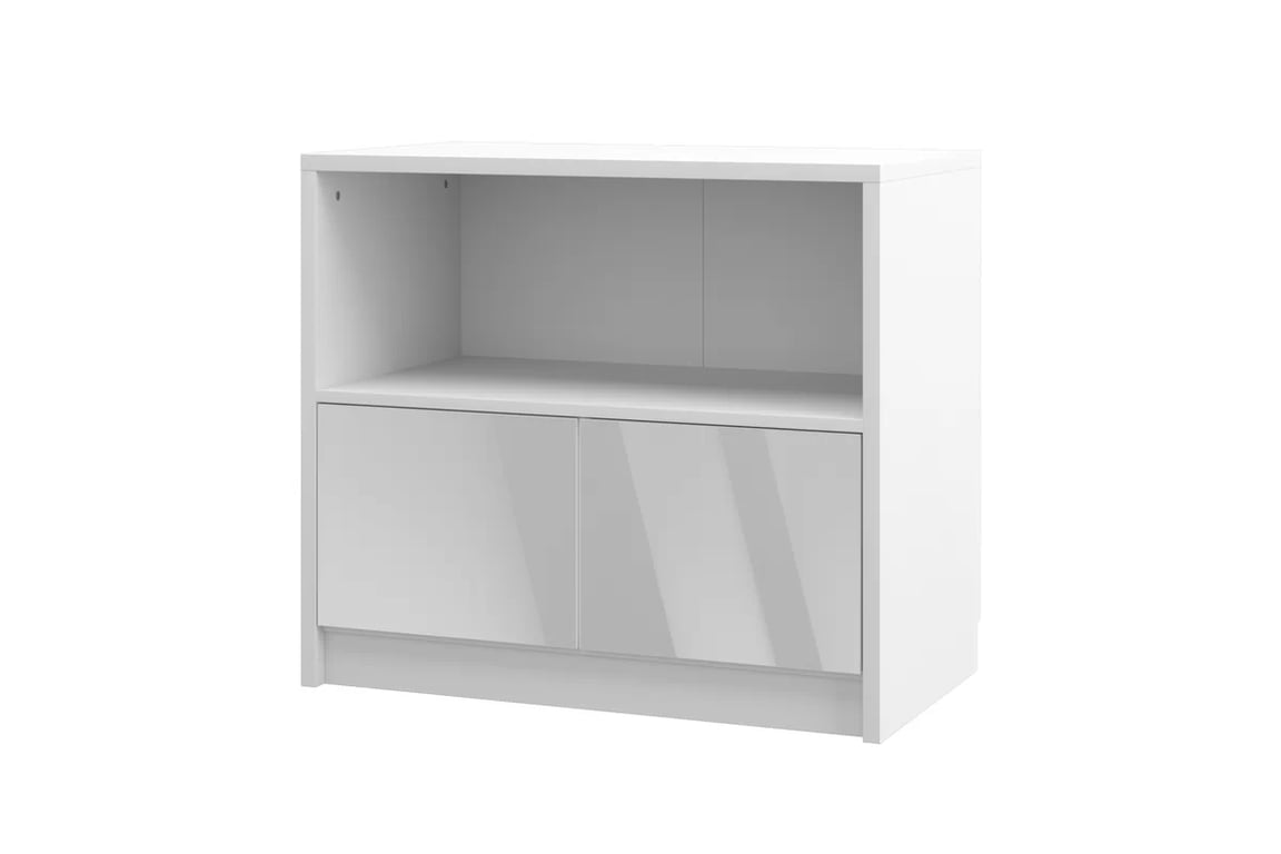 Komoda Genius 2D 90 cm - bílý lesk Komoda Genius 2D - 90 cm - bílý lesk