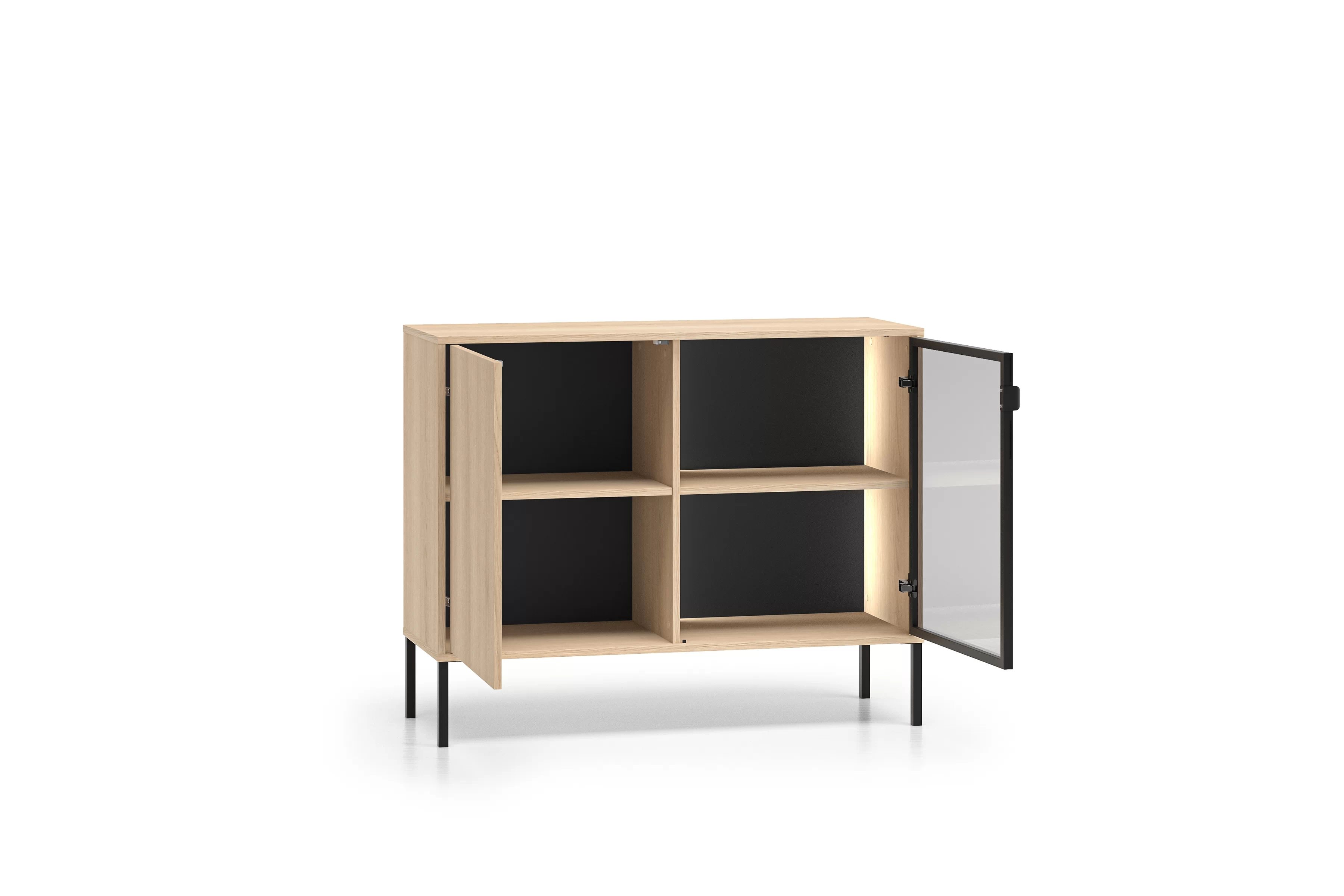 Komoda Harmona 107 cm dvoudveřová s osvětlením - dub lindberg Komoda Harmona 107 cm dvoudveřová s osvětlením - dub lindberg