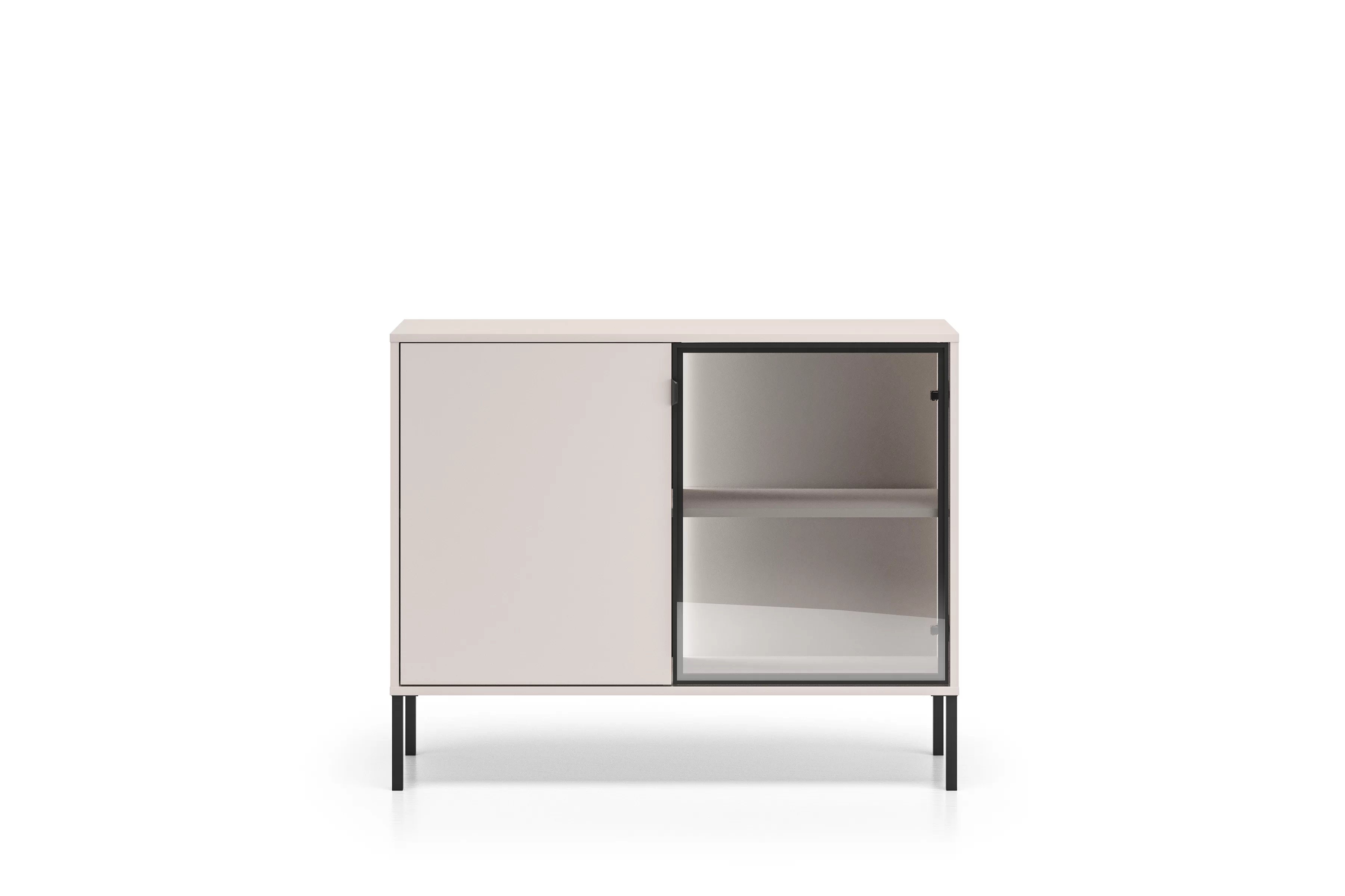 Komoda Harmona 107 cm dvoudveřová s osvětlením - kašmír Komoda Harmona 107 cm dvoudveřová s osvětlením - kašmír