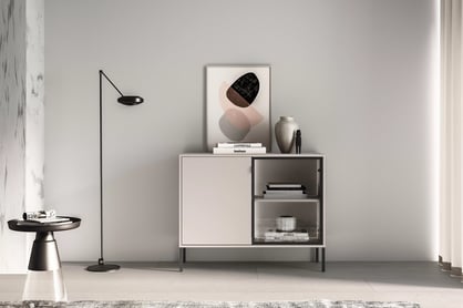 Komoda Harmona 107 cm dvoudveřová s osvětlením - kašmír Komoda Harmona 107 cm dvoudveřová s osvětlením - kašmír