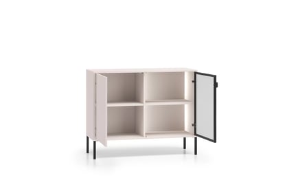 Komoda Harmona 107 cm dvoudveřová s osvětlením - kašmír Komoda Harmona 107 cm dvoudveřová s osvětlením - kašmír