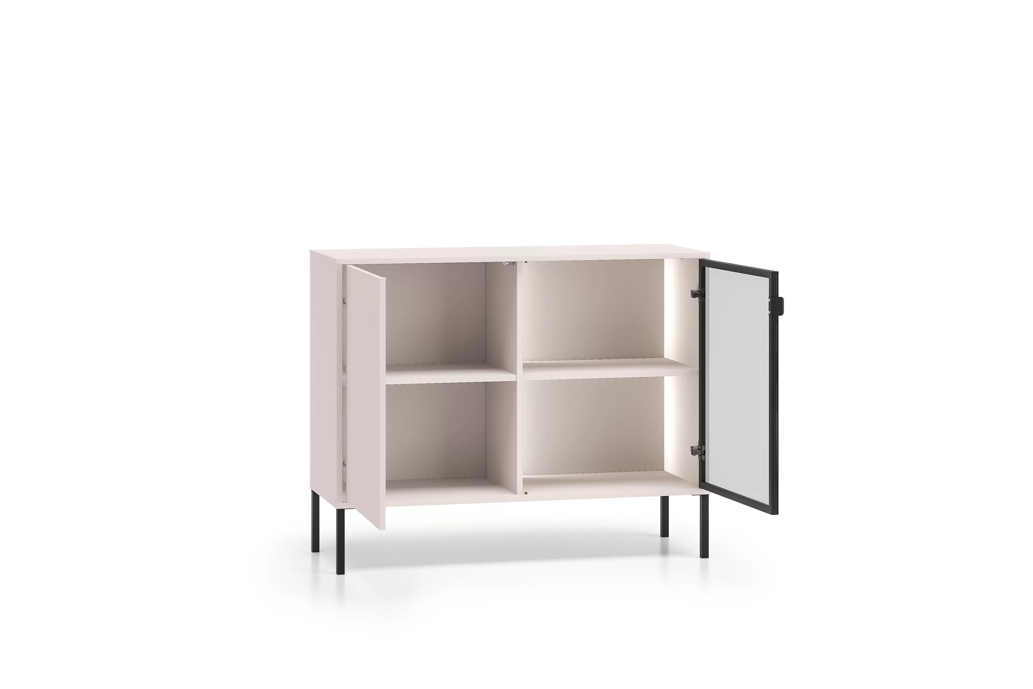 Komoda Harmona 107 cm dvoudveřová s osvětlením - kašmír Komoda Harmona 107 cm dvoudveřová s osvětlením - kašmír