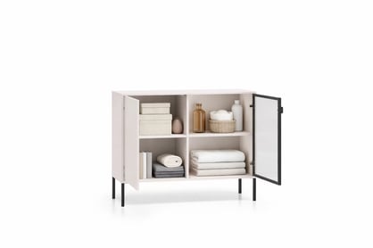 Komoda Harmona 107 cm dvojdverová s osvetlením - kašmír Komoda Harmona 107 cm dvojdverová s osvetlením - kašmír