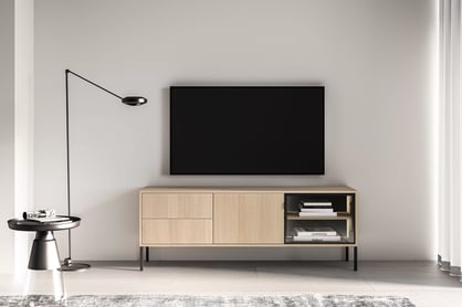 Komoda Harmona 160 cm se zásuvkami a osvětlením - dub lindberg Komoda Harmona 160 cm se zásuvkami i oswietleniem - dub lindberg