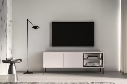 Komoda Harmona 160 cm se zásuvkami a osvětlením - kašmír Komoda Harmona 160 cm se zásuvkami i oswietleniem - kašmír