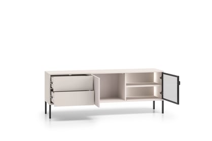 Komoda Harmona 160 cm se zásuvkami a osvětlením - kašmír Komoda Harmona 160 cm se zásuvkami i oswietleniem - kašmír