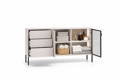 Komoda Harmona 160 cm so zásuvkami a osvetlením - kašmír Komoda Harmona 160 cm so zásuvkami i oswietleniem - kašmír