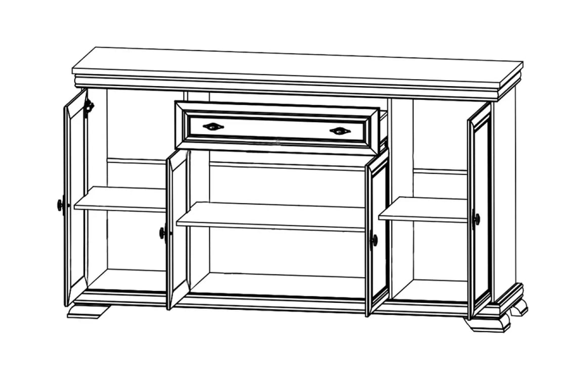 Komoda Kora KK4 - 168 cm - borovice andersen Komoda kora 