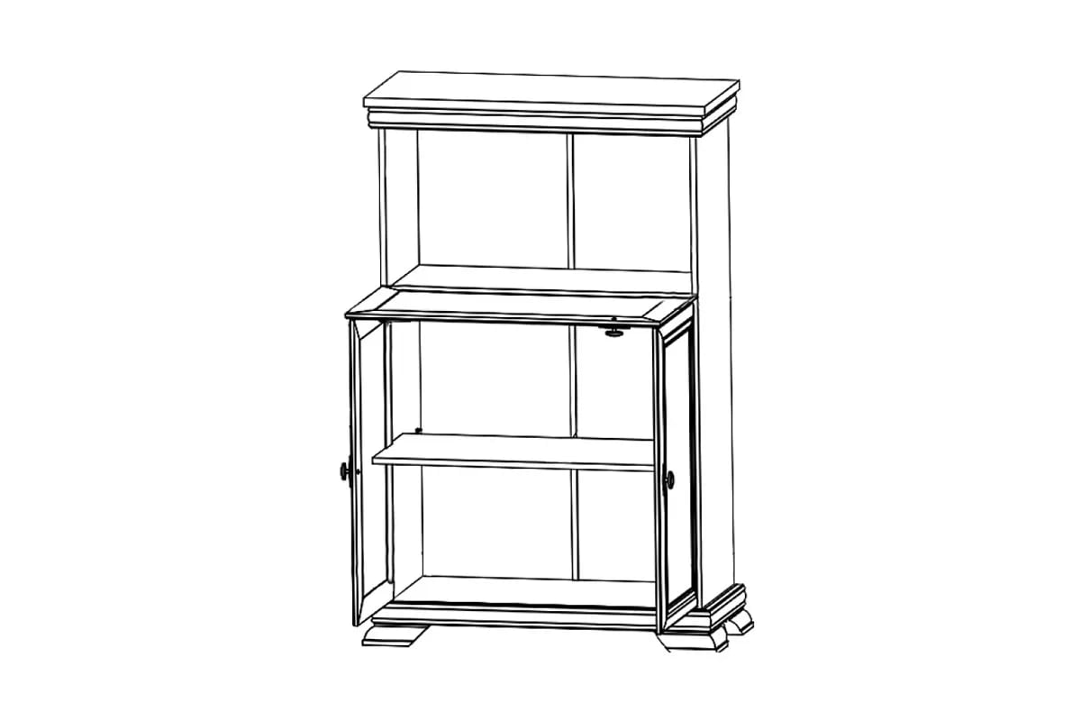 Komoda třídveřová s barem Kora 88 cm - samoa king Komoda do obývacího pokoje 