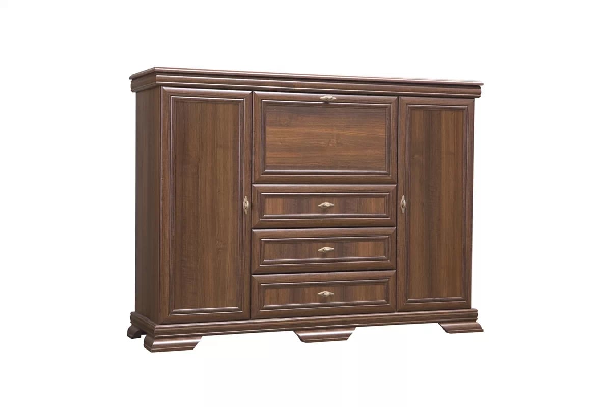 Komoda Kora 158 cm s 3 zásuvkami - samoa king vysoká Komoda z barkiem 