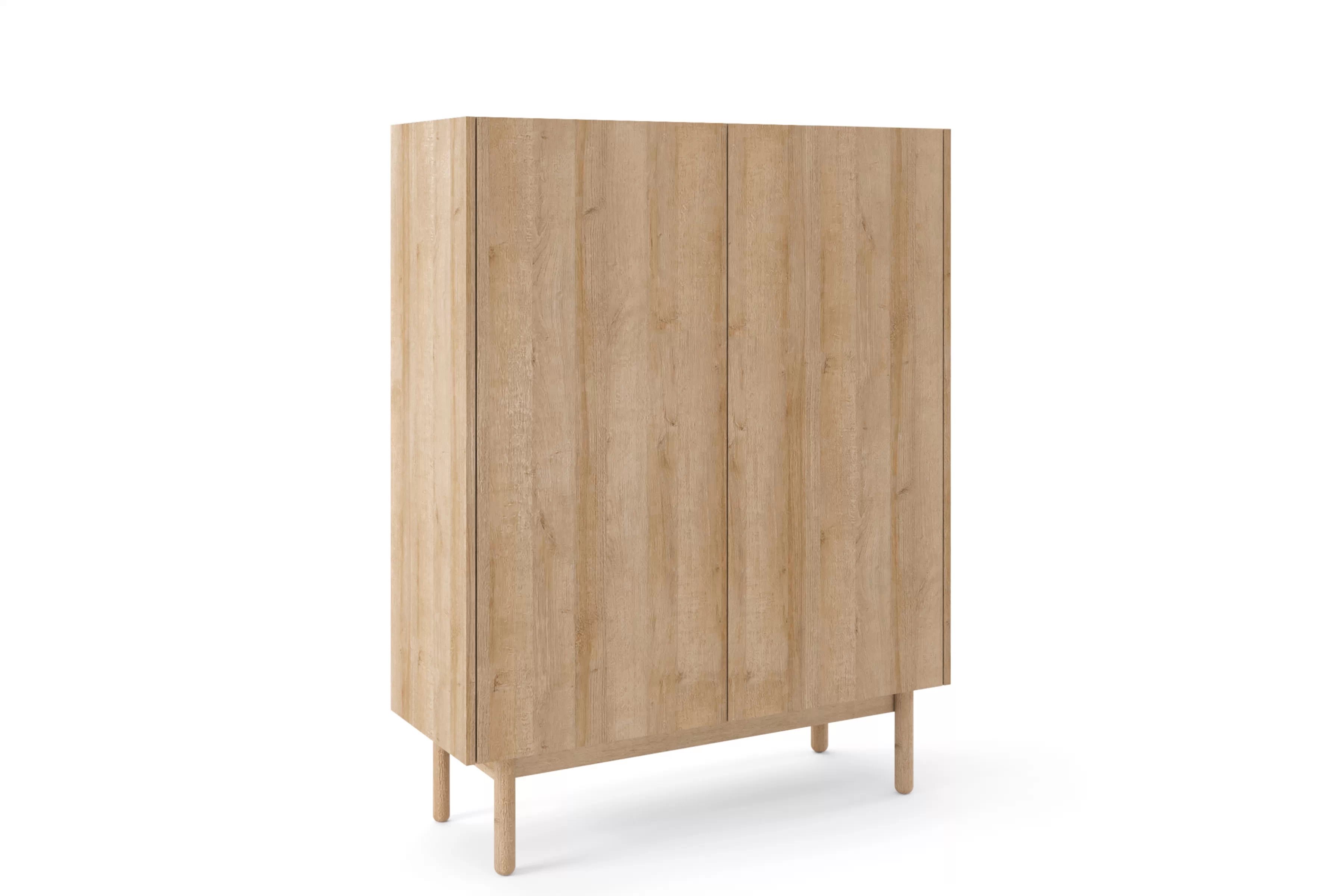 Moderní komoda Landia 97 cm dvoudveřová - dub riviera / bílý mramor Komoda Landia 97 cm dvoudveřová - dub riviera / bílá mramor