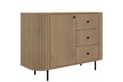 Moderní komoda Lento 123 cm s zásuvkami - dub cremona