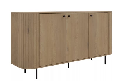 Moderní komoda Lento 165 cm třídveřová - dub cremona