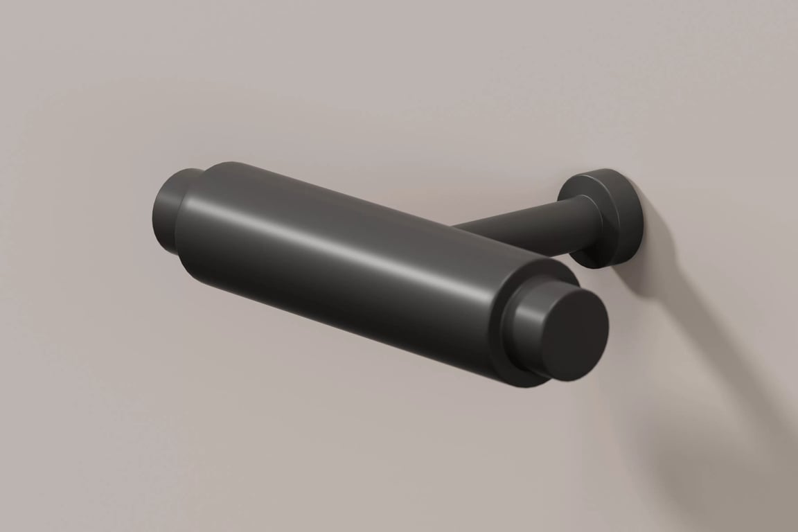 Komoda Lorini 150 cm so zásuvkami - kašmír / čierne úchytky T-bar / kovová podnož Komoda Lorini 150 cm so zásuvkami - kašmír / čierny úchyty T-bar / Rošt