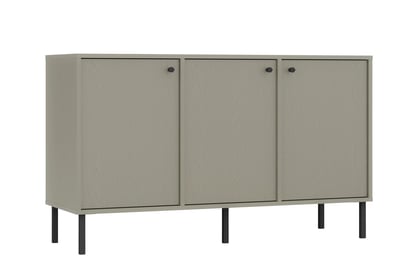 Trojdverová komoda Lotina 125 cm - eukalyptus / čierne nohy Komoda Lotina 125 cm trojdverová - eukaliptus / čierny nožičky