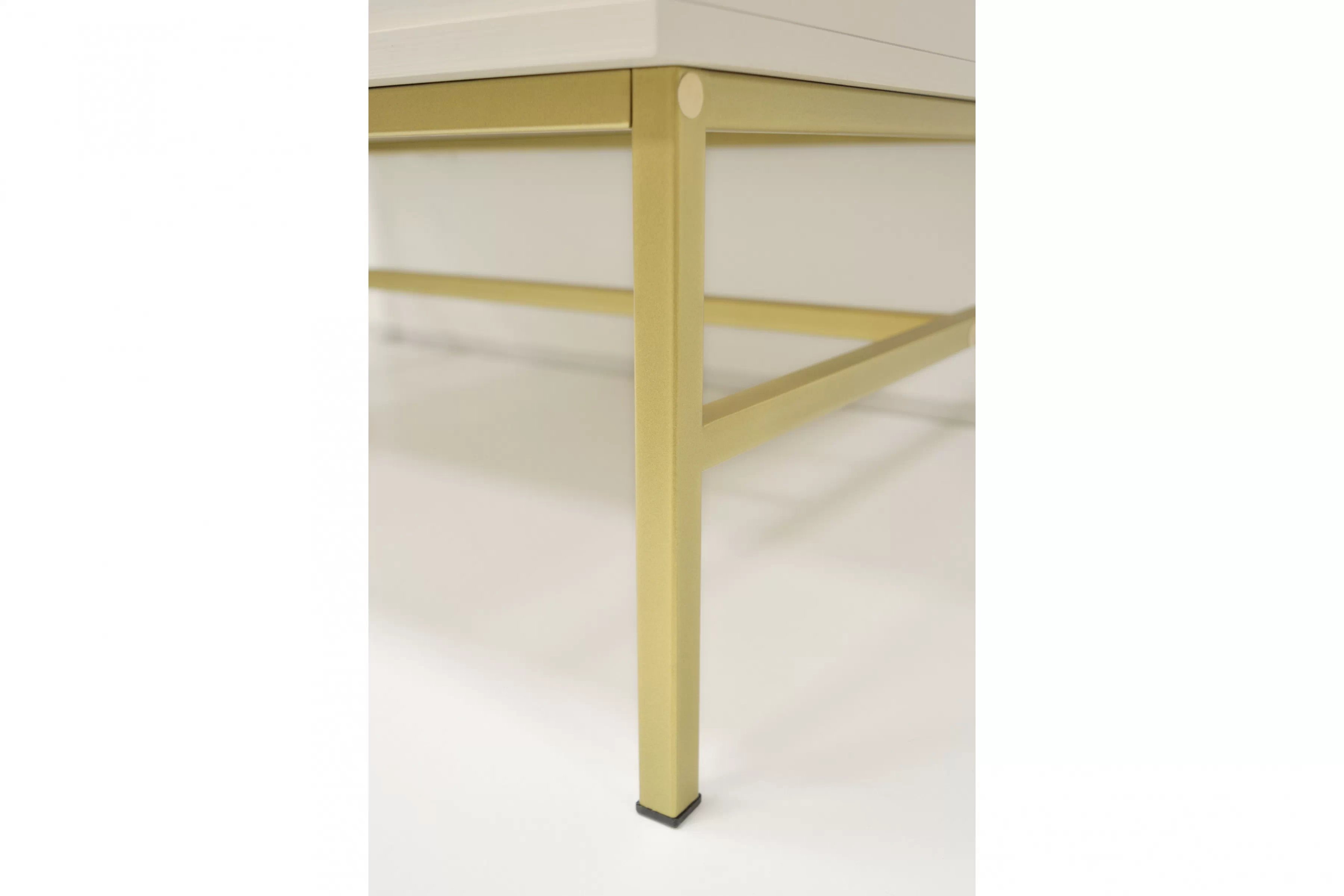 Komoda Lotina III 2F - 100 cm - Béžová Pieskový / zlaté nožičky Komoda Lotina III 2F - 100 cm - Béžová Pieskový / zlote nožičky