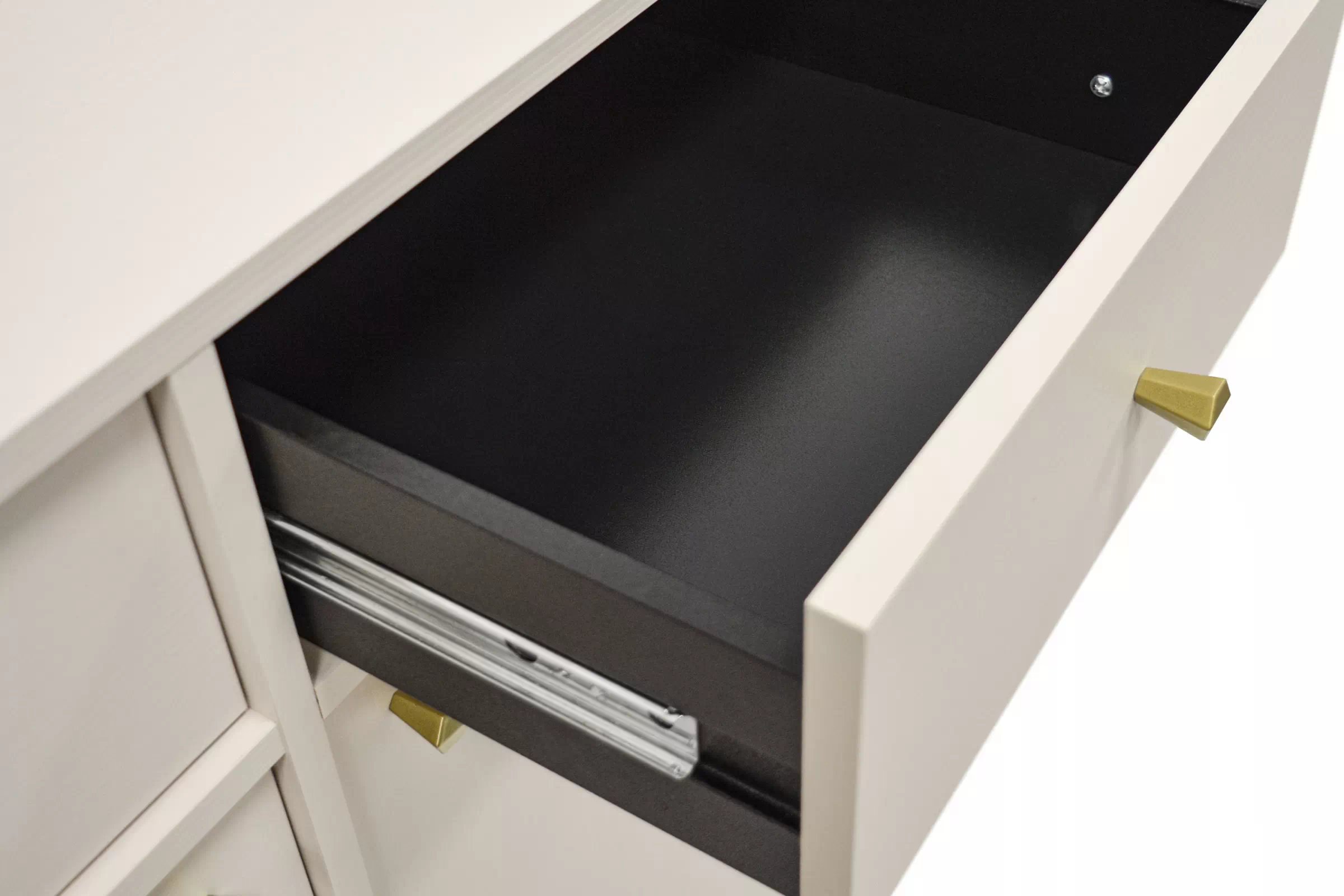 Komoda Lotina III 2F2S so zásuvkami 84 cm - Béžová Pieskový / zlaté nožičky Komoda Lotina III 2F2S so zásuvkami 84 cm - Béžová Pieskový / zlote nožičky