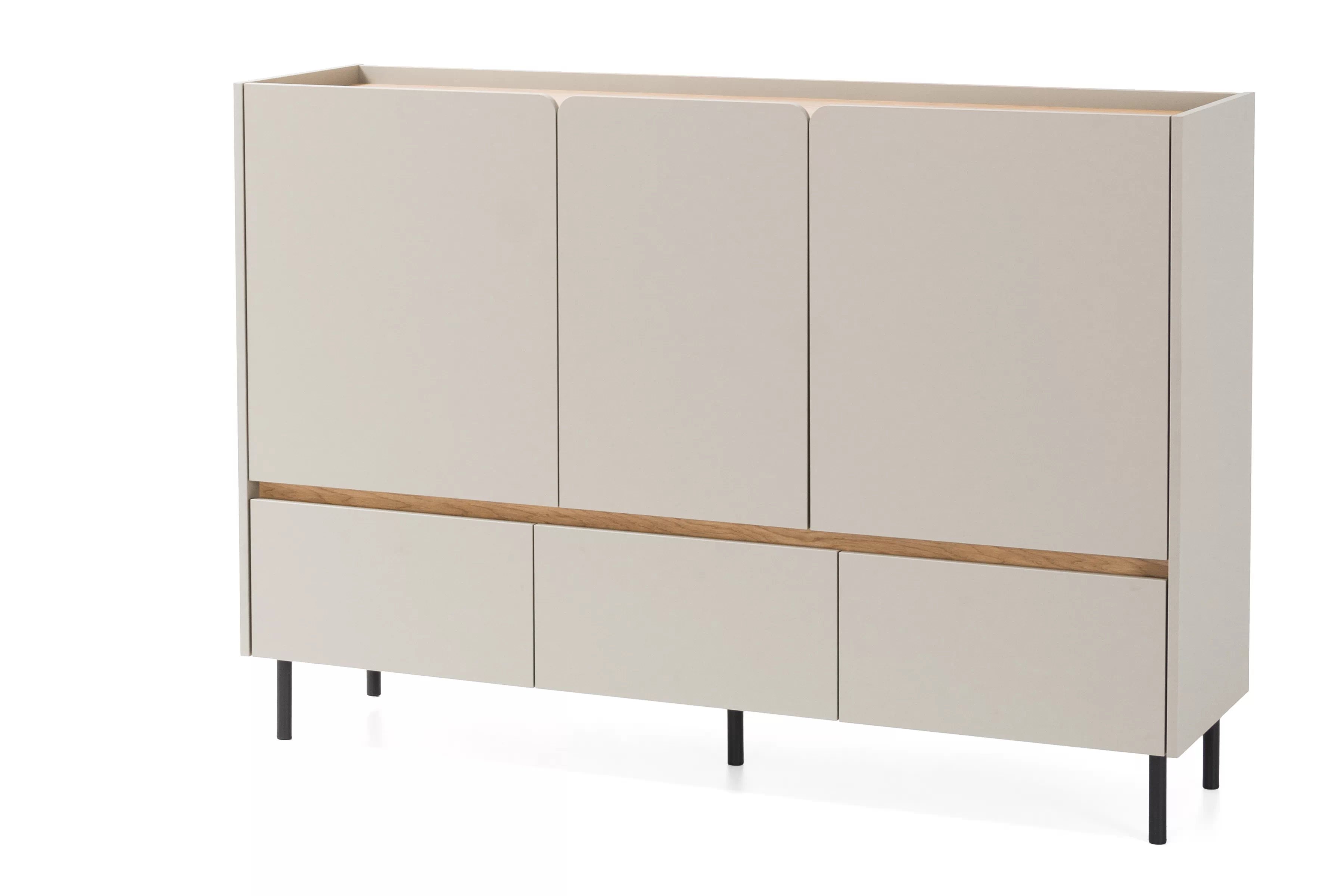 Komoda Luca 150 cm se zásuvkami - bez Pískový / dub olejowany Komoda Luca 7 se zásuvkami 150 cm - bez Pískový / dub olejowany