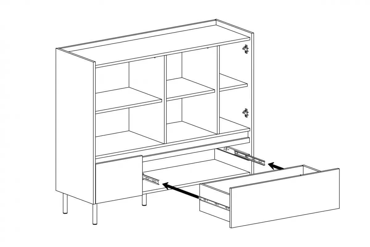 Komoda Luca 120 cm - eukalyptus / dub baltic dune Komoda Luca 8 so zásuvkami 120 cm - eukaliptus / Dub baltic dune