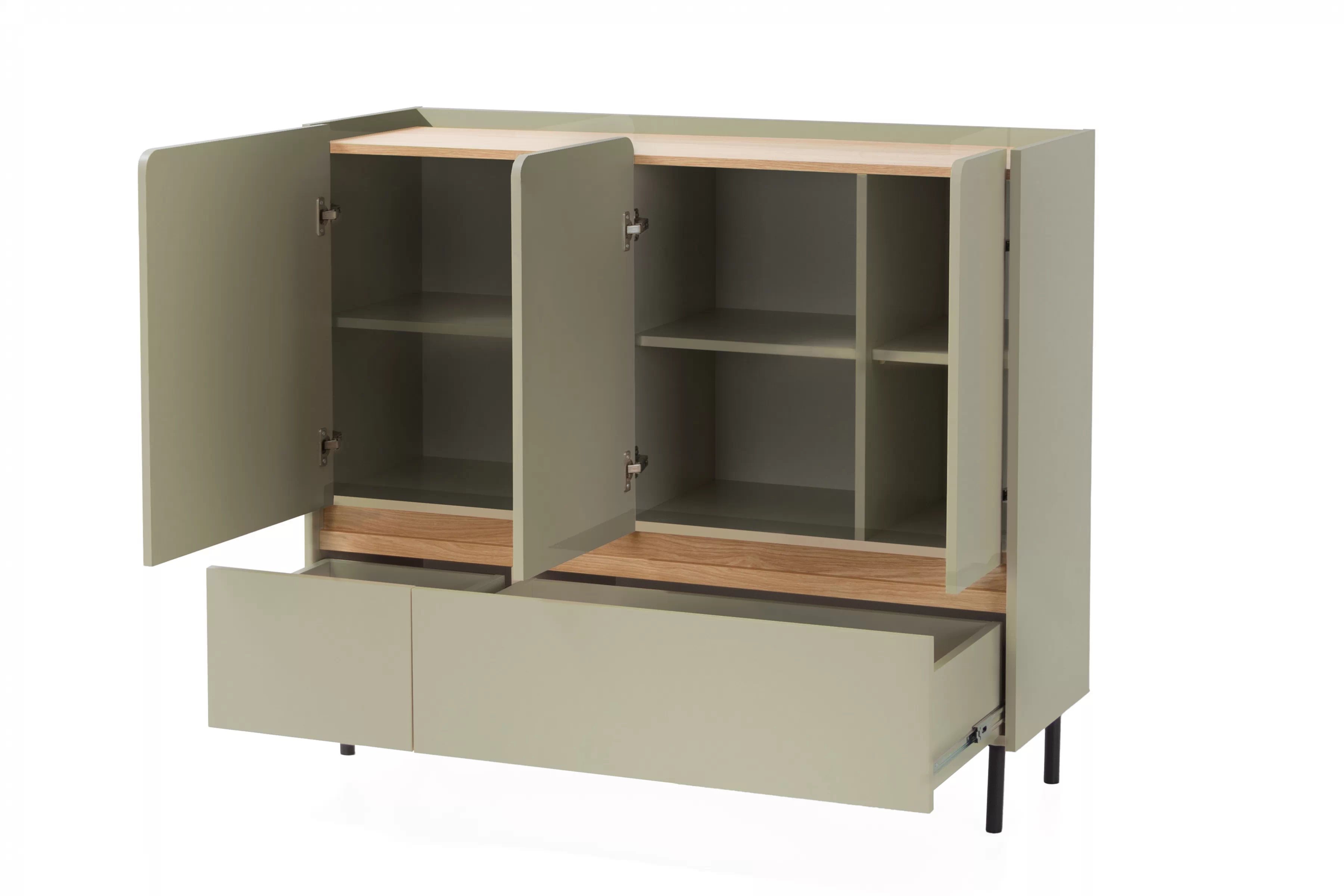 Komoda Luca 120 cm - eukalyptus / dub baltic dune Komoda Luca 8 so zásuvkami 120 cm - eukaliptus / Dub baltic dune