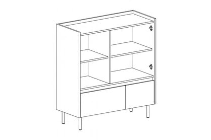 Komoda Azalio 95 cm so zásuvkami - piesková béžová / olejovaný dub Komoda Luca 9 so zásuvkami 95 cm - bez Pieskový / Dub olejowany