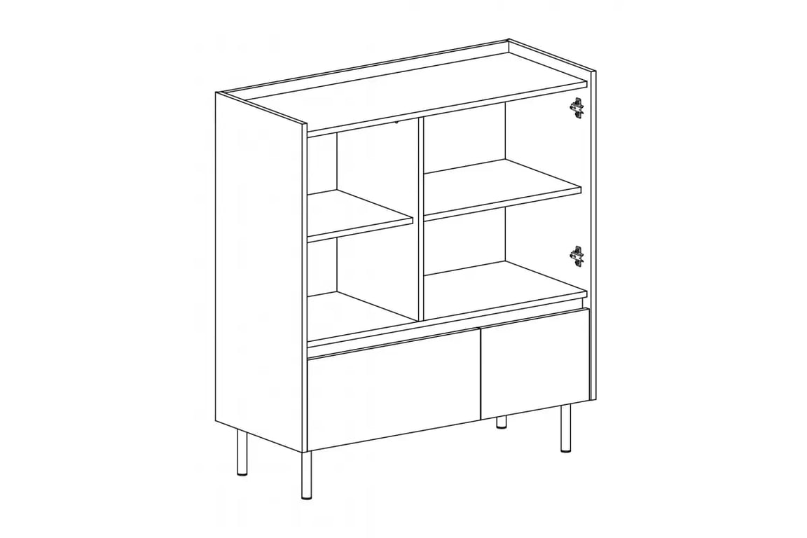 Komoda Azalio 95 cm so zásuvkami - piesková béžová / olejovaný dub Komoda Luca 9 so zásuvkami 95 cm - bez Pieskový / Dub olejowany