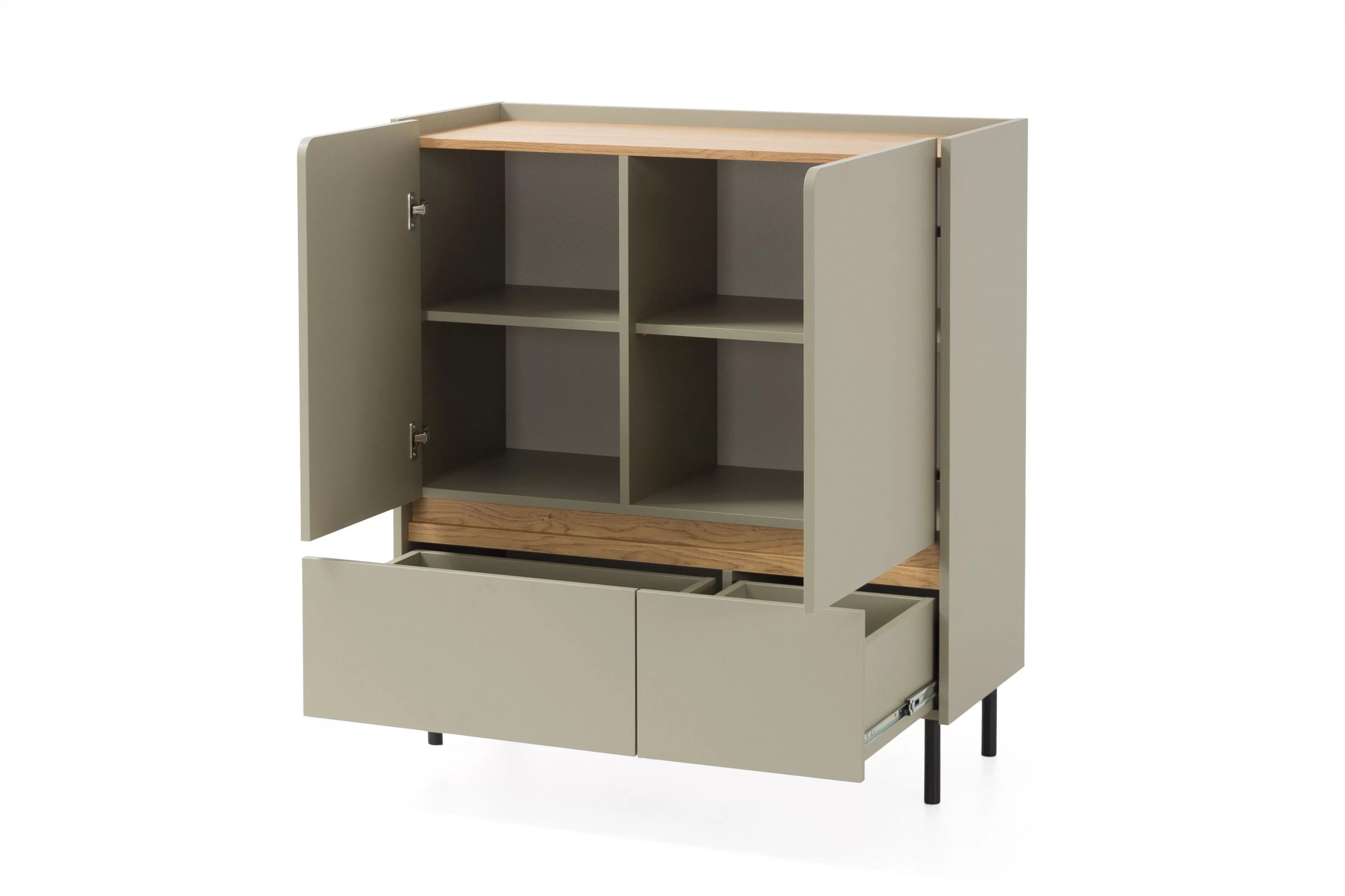 Komoda Luca 95 cm se zásuvkami - eukaliptus / dub baltic dune Komoda Luca 9 se zásuvkami 95 cm - eukaliptus / dub baltic dune