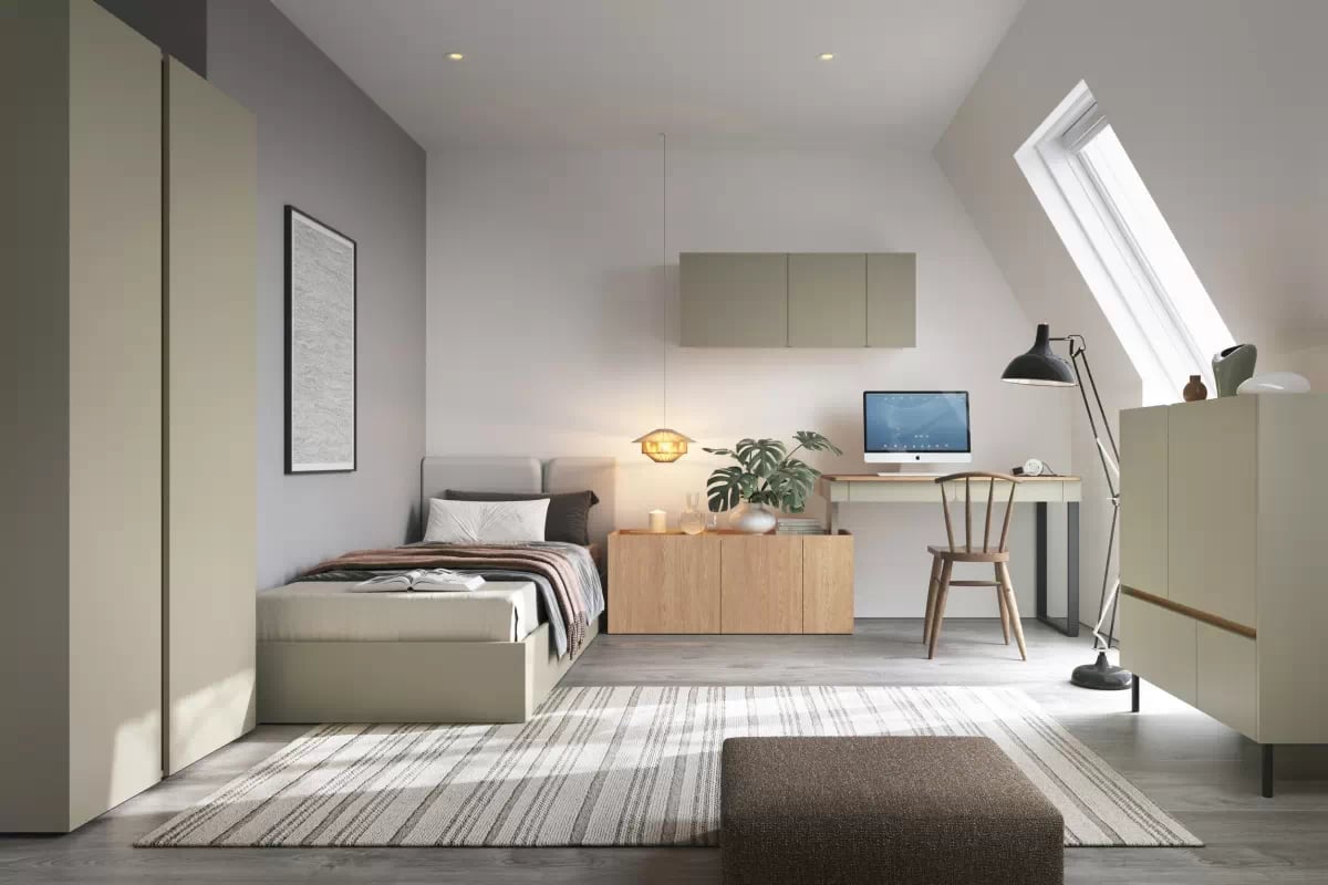 Komoda Luca 95 cm se zásuvkami - eukaliptus / dub baltic dune Komoda Luca 9 se zásuvkami 95 cm - eukaliptus / dub baltic dune