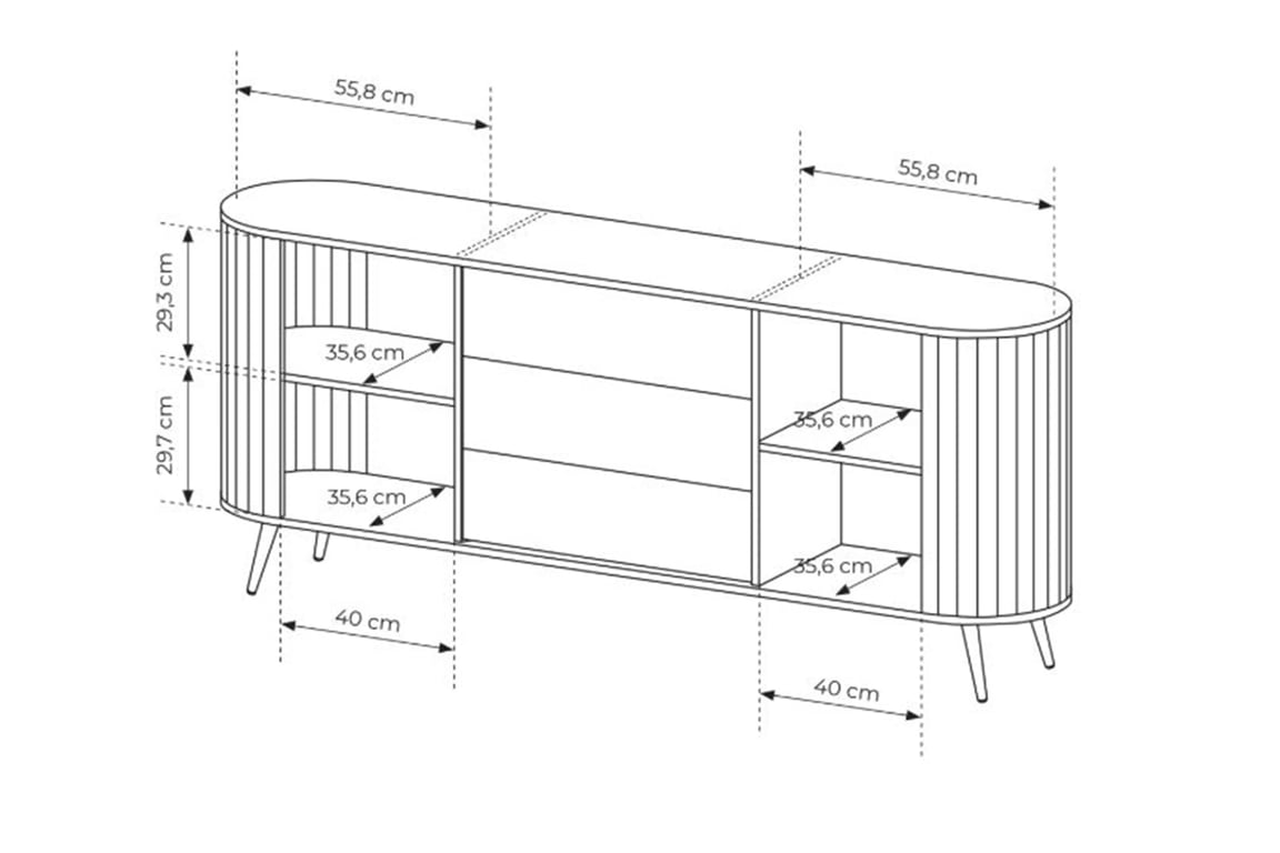 Komoda Luvio 196 cm so zásuvkami - dub cremona Komoda Luvio 196 cm so zásuvkami - Dub cremona