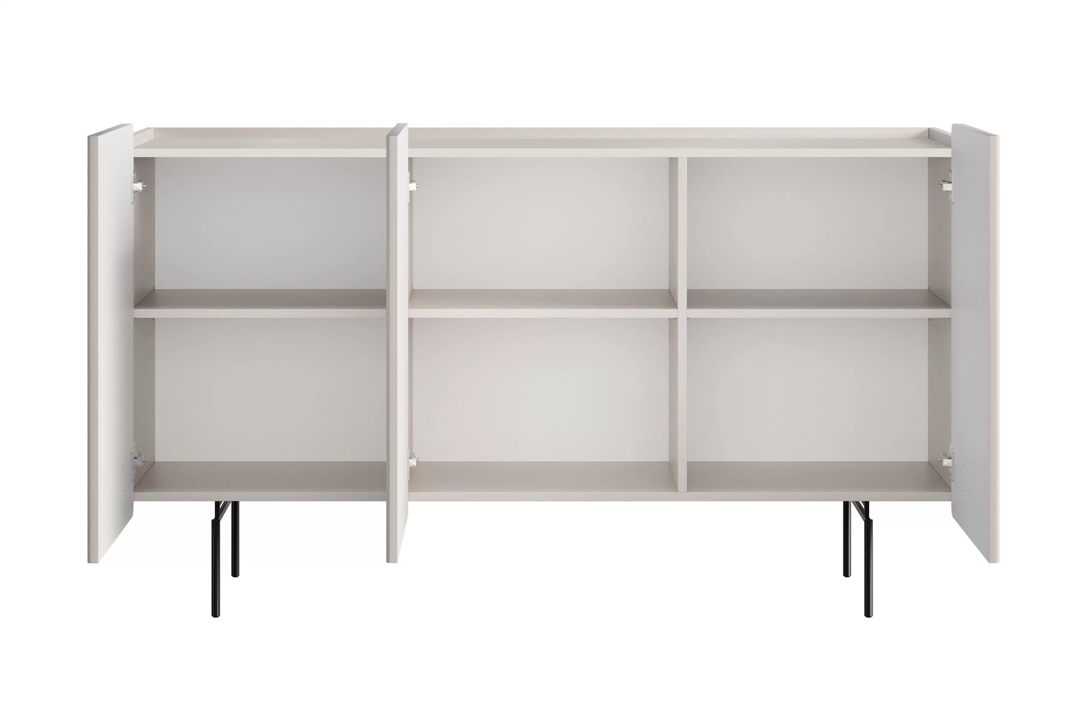 Komoda Malmi 150 cm - kašmírová / černé nožky Komoda Malmi 150 cm - kašmír / černá nozki